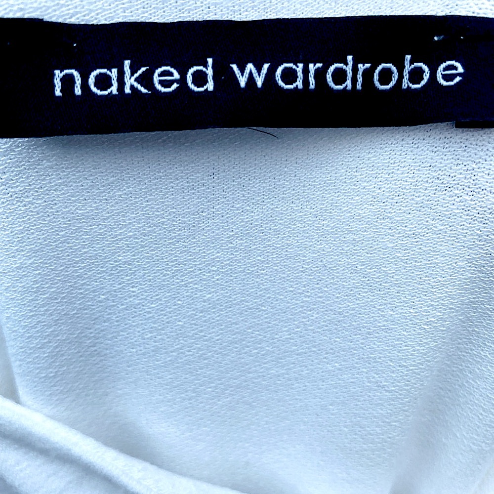 Naked Wardrobe Signature Fit Dress – White, Soft & Stretchy (M) - Picture 3 of 3